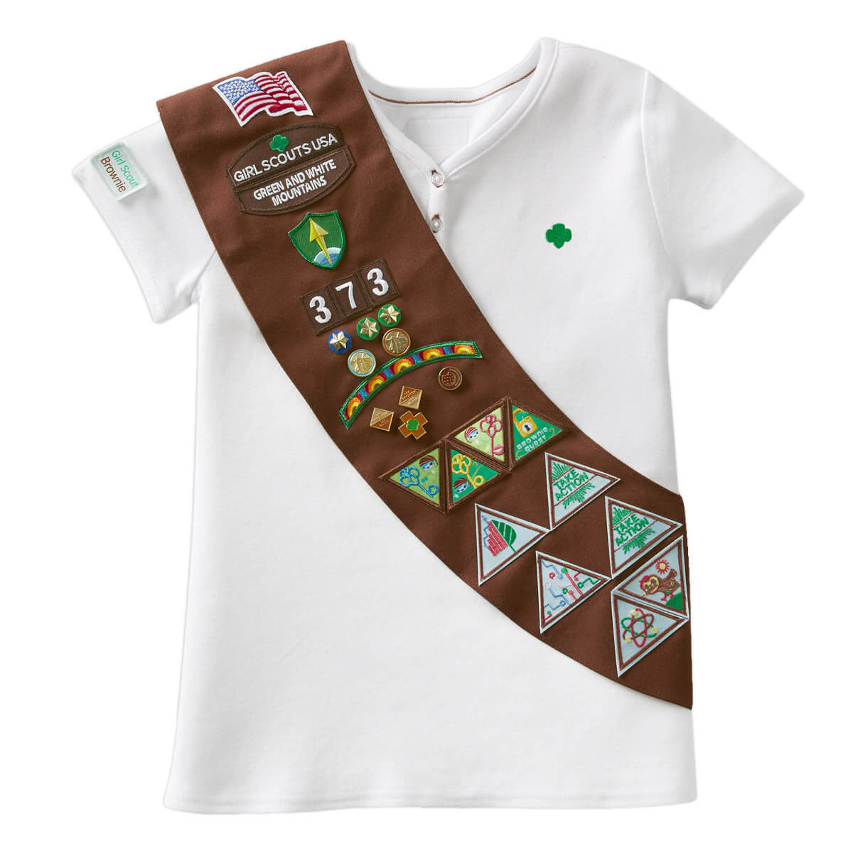 Girls Scouts Brownie Sash(Recycled Material)