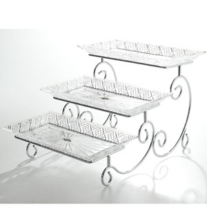 Godinger Dublin Crystal Three Tier Server Set