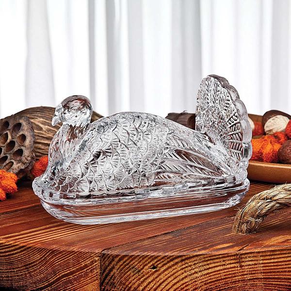 Godinger Harvest Turkey Covered Butter Dish
