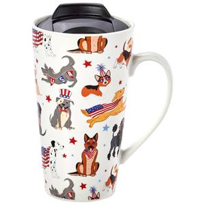 Godinger Dog Americana Travel Mug
