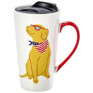 Godinger Americana Summer Dog Travel Mug