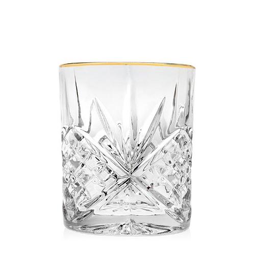 Godinger Dublin Set of 4 DOF Gold Banded Glasses