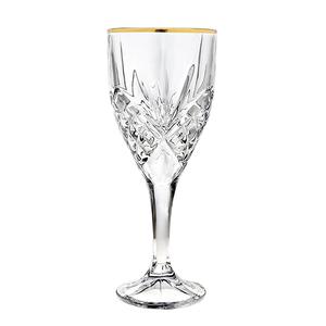 Godinger Dublin Set of 4 Gold Banded Wine Goblets