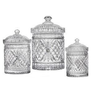 Godinger Dublin Crystal Canisters - Set of 3