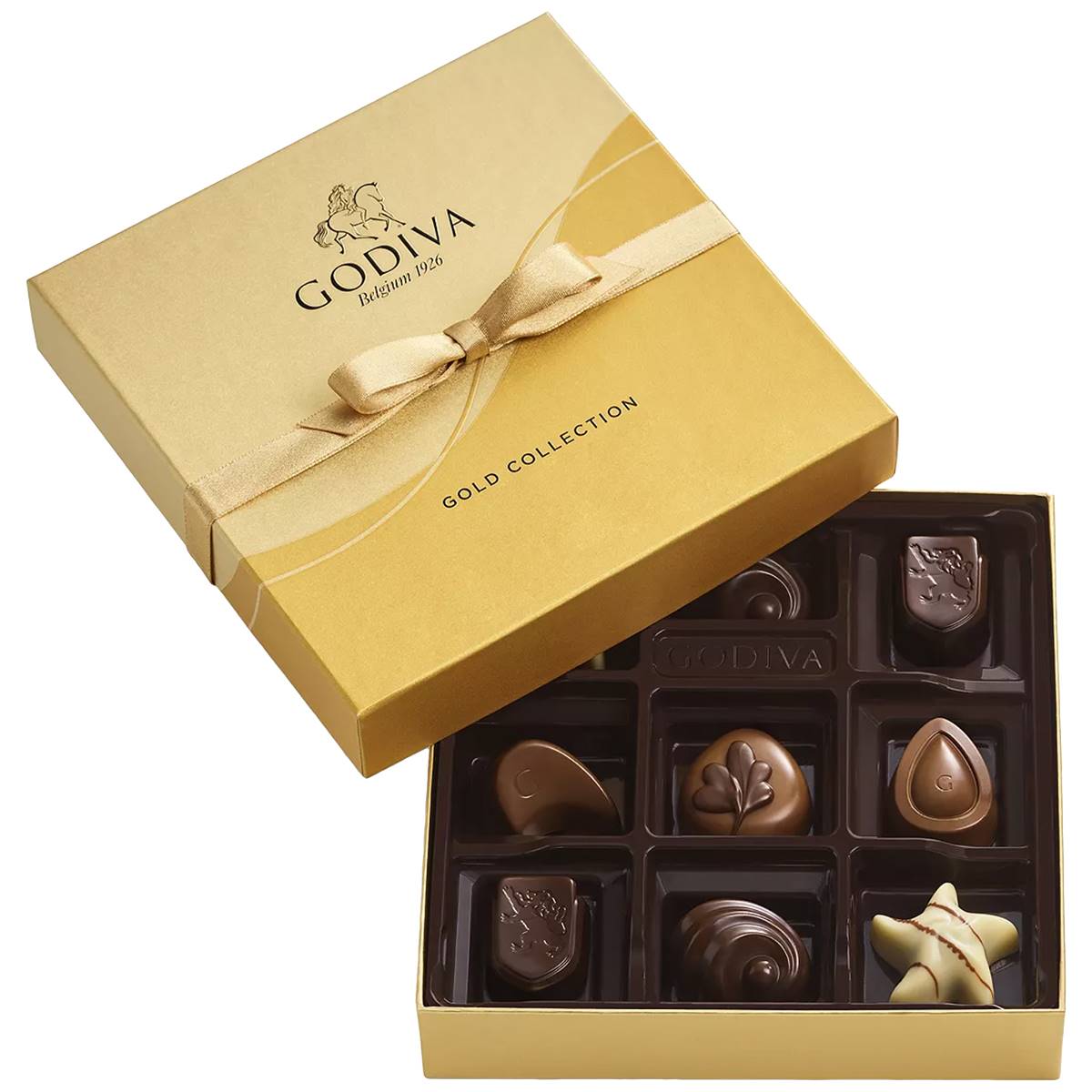 Godiva 9pc. Gold Ribbon Ballotin Assorted Chocolate Gift Box