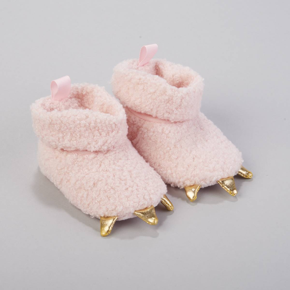 Baby Girl (12-24M) Gold Bug Dino Claw Slippers