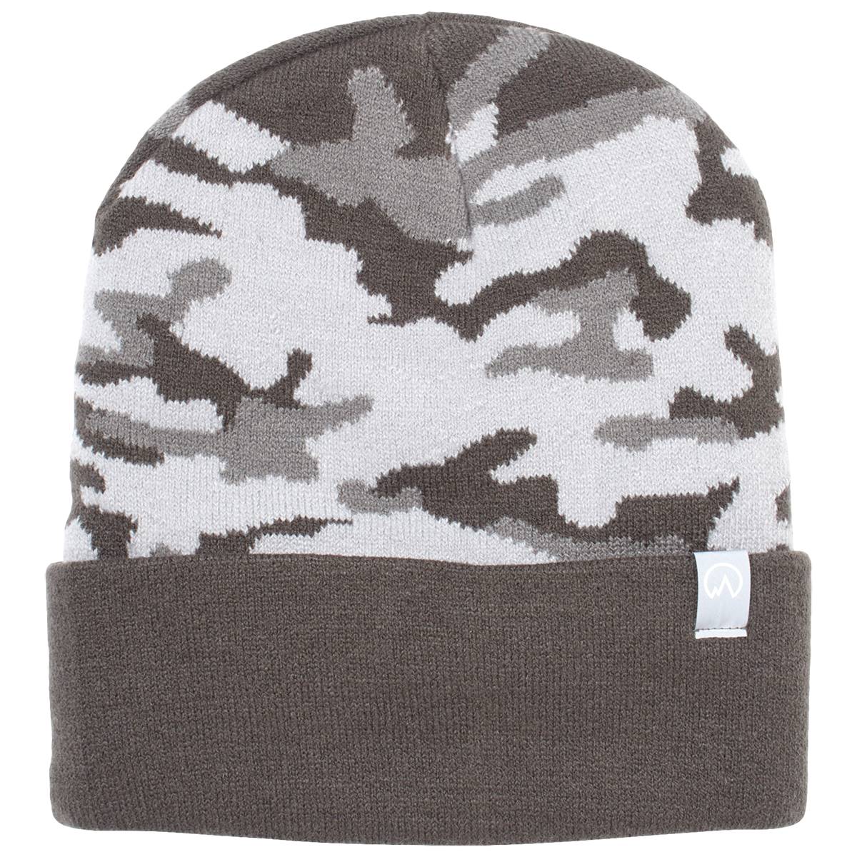 Mens Polar Extreme Color Block Sherpa Lined Hat - Camo Grey