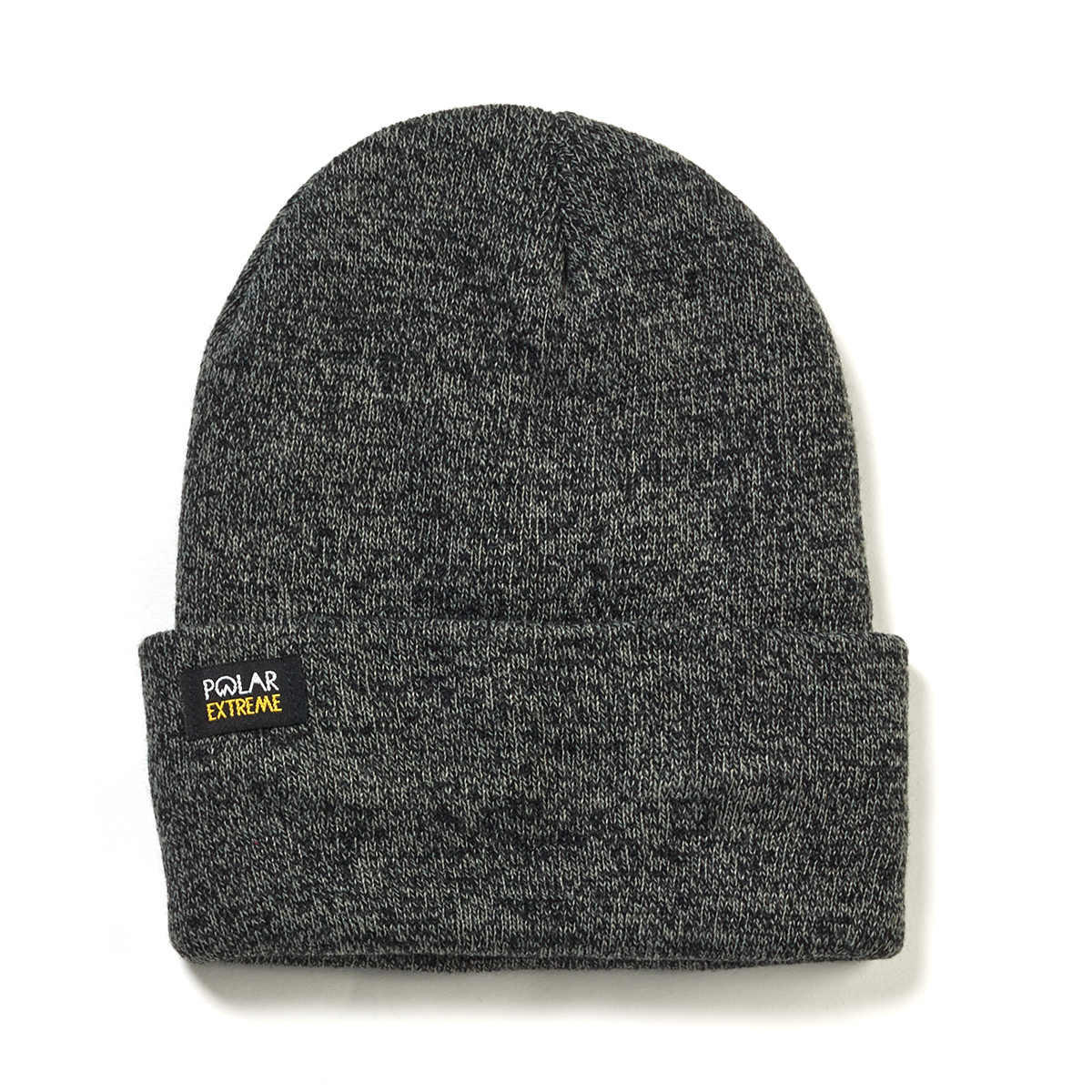 Mens Polar Extreme Cuffed Knit Hat - Grey Marled