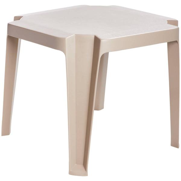 Grosfillex Miami Square Low 17 Table - Taupe