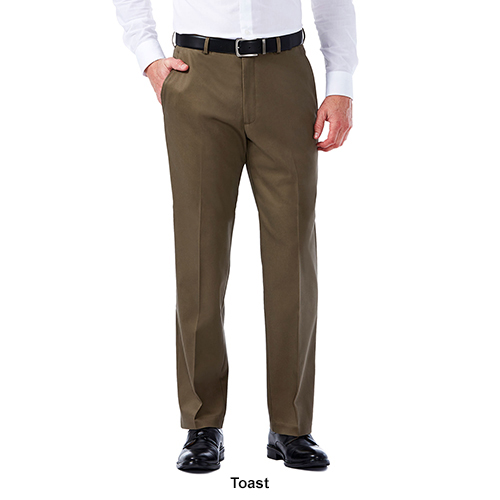 Mens Haggar(R) Premium No Iron Khaki Classic Fit Flat Front Pants