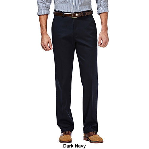 Mens Haggar(R) Premium No Iron Khaki Classic Fit Flat Front Pants
