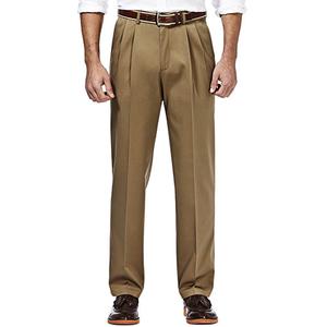 Mens Haggar(R) Premium No Iron Khaki Pleat Front Pants