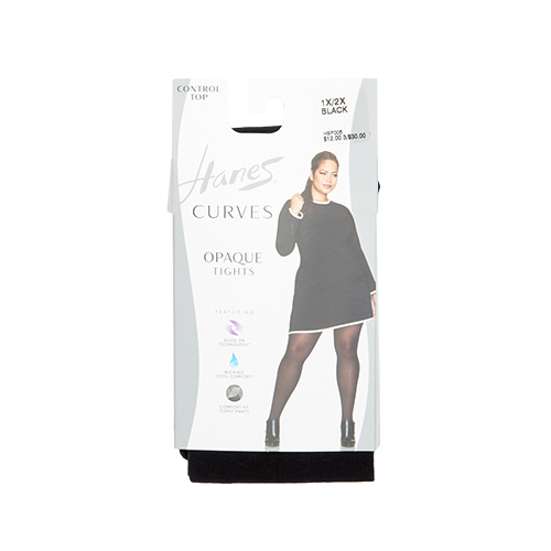 Plus Size Hanes(R) Curves Opaque Tights
