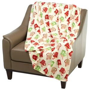 Ashley Cooper(tm) Cocoa Cafe Printed Plush Throw alternate view