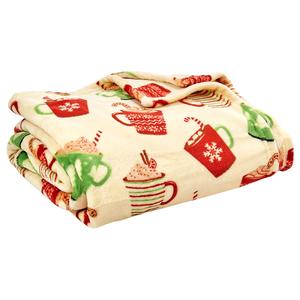 Ashley Cooper(tm) Cocoa Cafe Printed Plush Throw