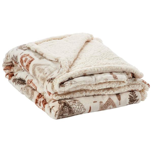 Mountain Ridge Cabin Warmth Sherpa Throw