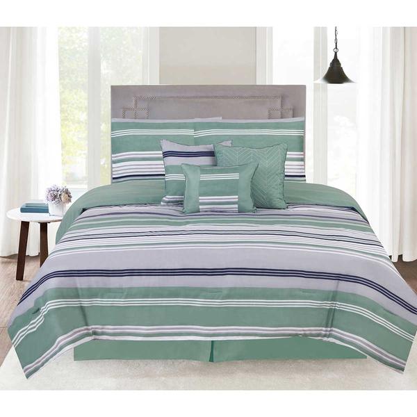 Ashley Cooper(tm) Brooks Stripe 7pc. Reversible Comforter Set