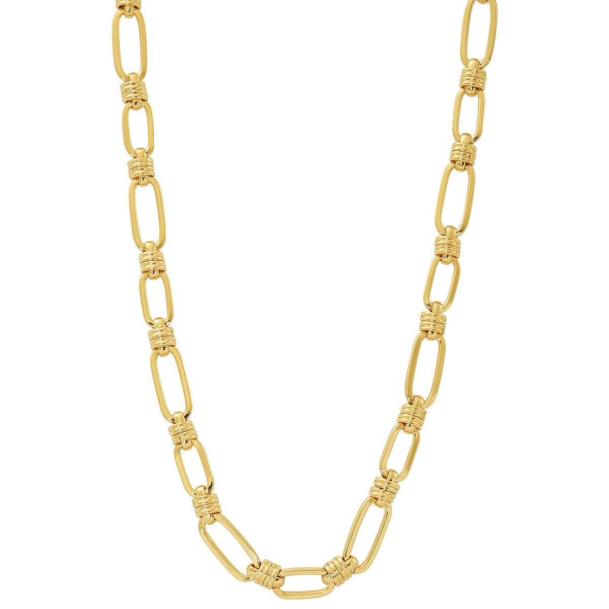 Design Collection Gold-Tone Oval Chain Link Knotted Necklace