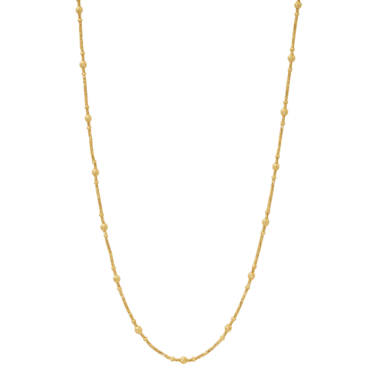 Design Collection Gold-Tone Twisted Sparkle Chain Necklace