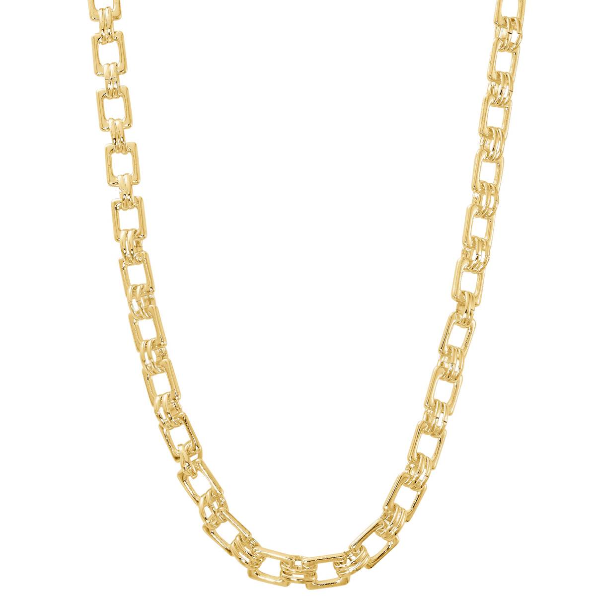 Design Collection Gold-Tone Square Link Chain Necklace