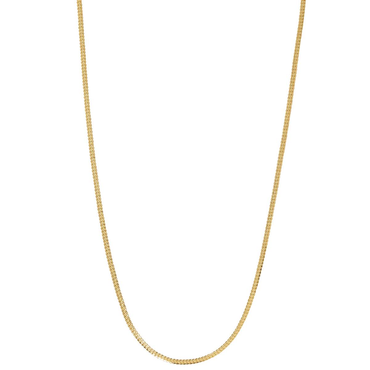 Design Collection Gold-Tone Herringbone Chain Necklace