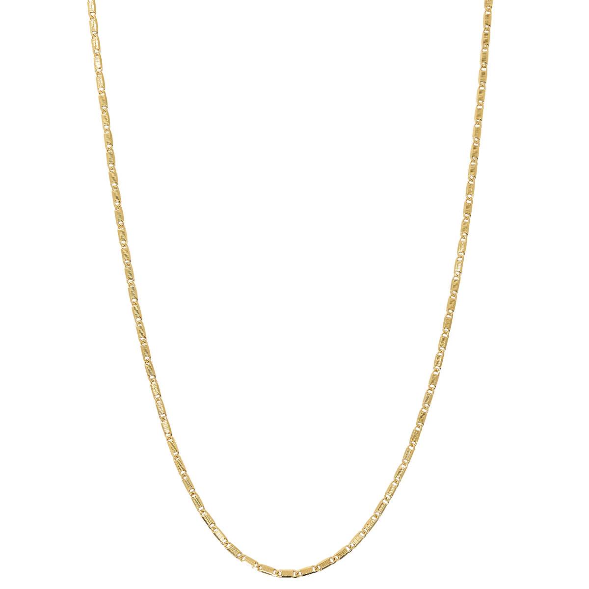 Design Collection Gold-Tone Textured Link Chain Necklace