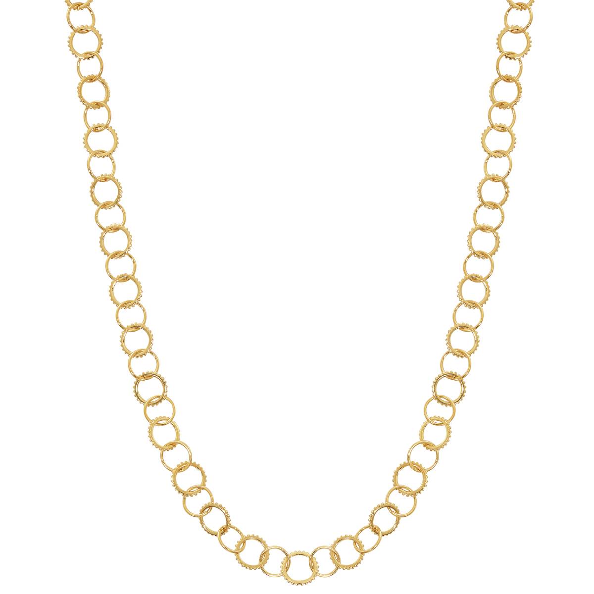 Design Collection Gold-Tone Round Link Chain Necklace