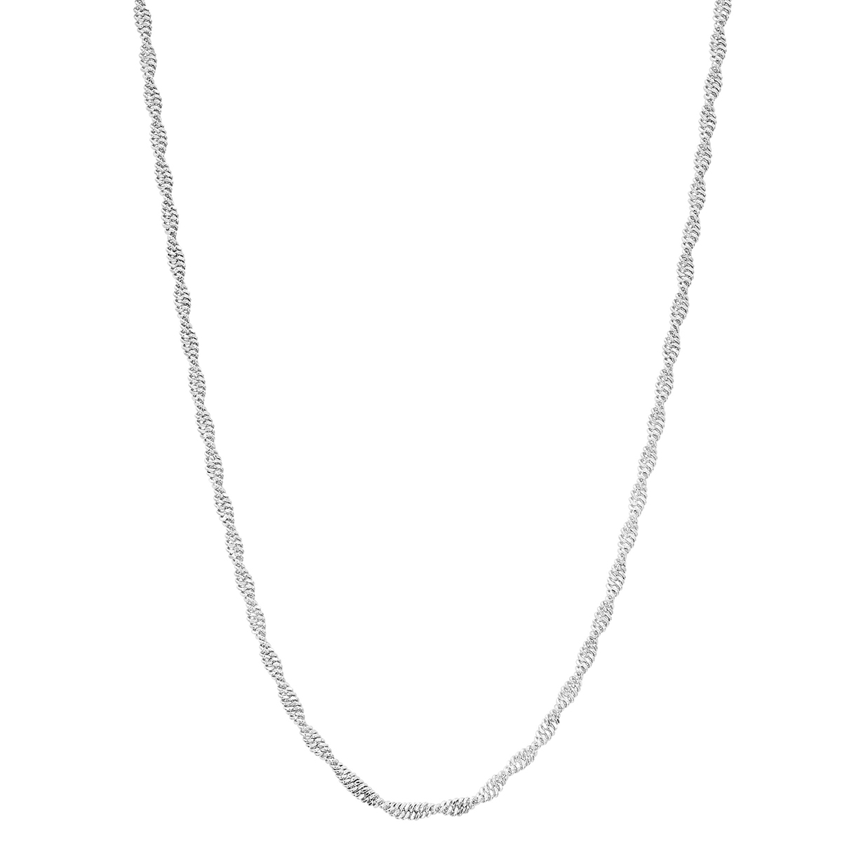 Design Collection 18in. Silver-Tone Twist Chain Necklace