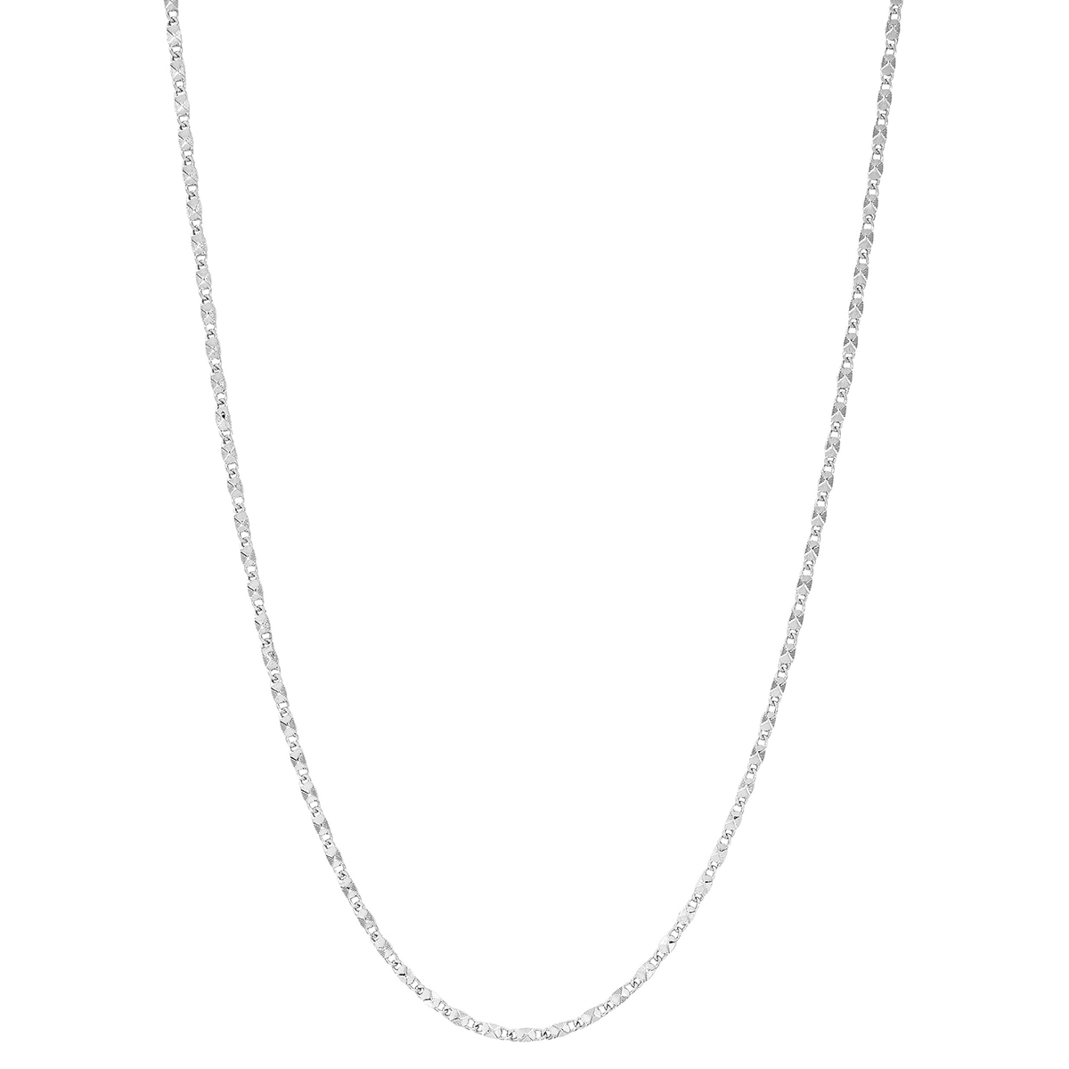 Design Collection 18in. Silver-Tone  Textured Twist Chain