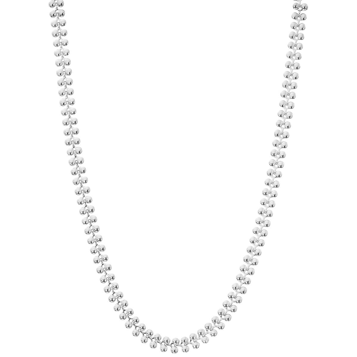 Design Collection Silver-Tone Highly Polished Chain Necklace