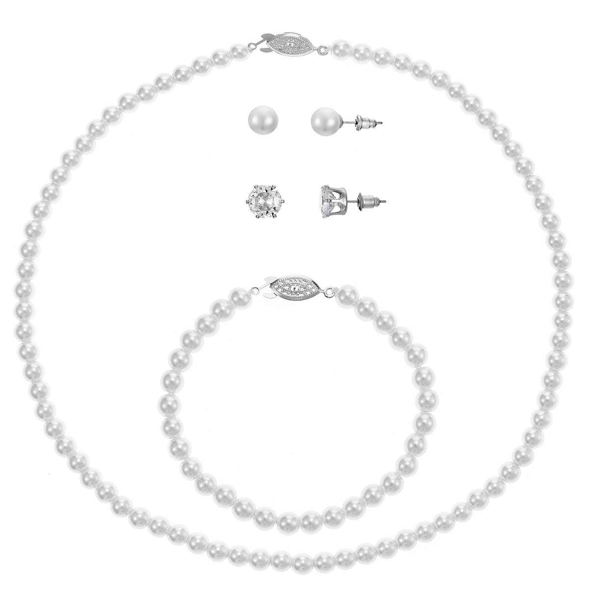 Design Collection Pearl Necklace/Bracelet & Earring Set