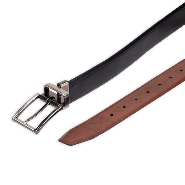 Mens Kenneth Cole(R) Reaction(tm) Embossed Stripes Reversible Belt alternate view