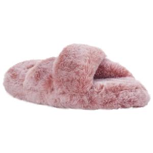 Womens Jessica Simpson Fur Cross Slides