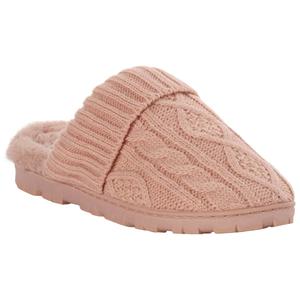 Womens Jessica Simpson Solid Cable Knit Scuff Slip On Slippers