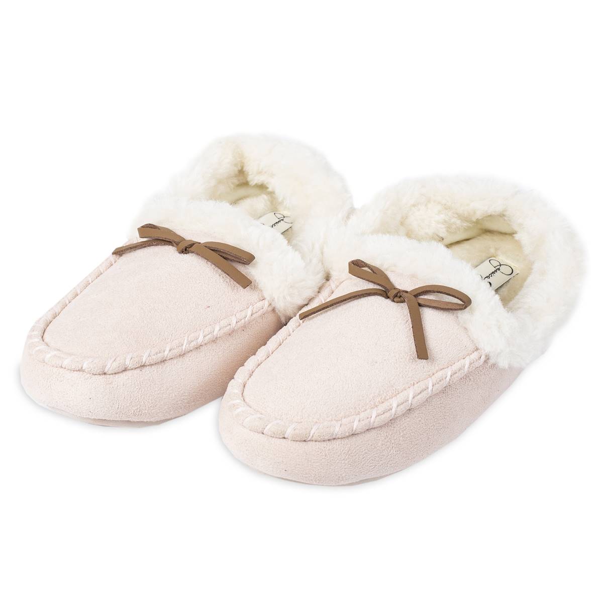 Womens Jessica Simpson Microsuede Moccasin Slippers