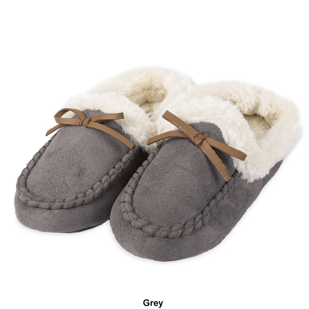 Womens Jessica Simpson Microsuede Moccasin Slippers