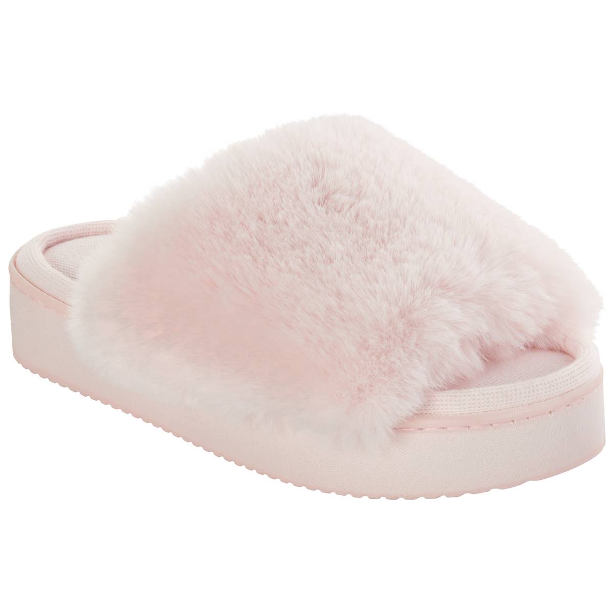 Womens Jessica Simpson Plush One Band Slide Slippers