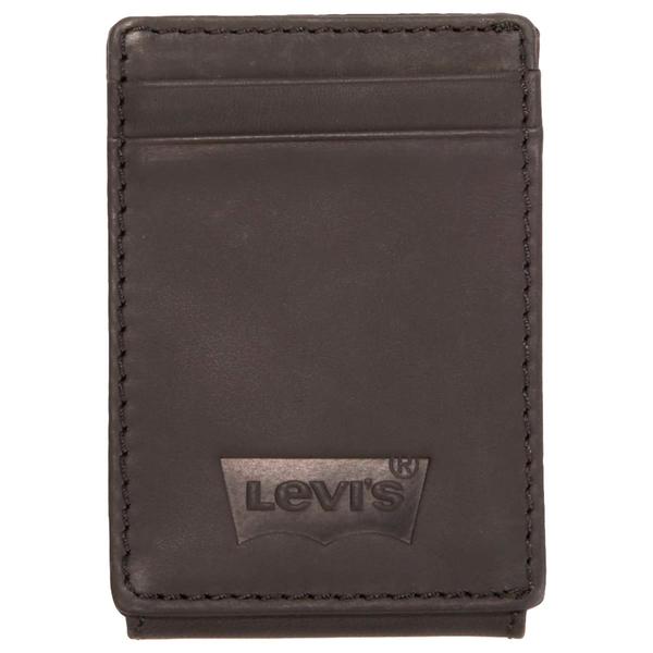 Mens Levi's(R) Marconi Wide Magnetic Front Pocket Wallet - Black