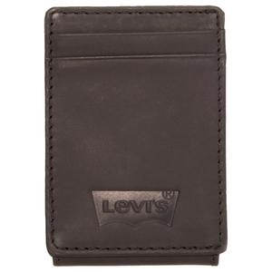 Mens Levi's(R) Marconi Wide Magnetic Front Pocket Wallet - Black