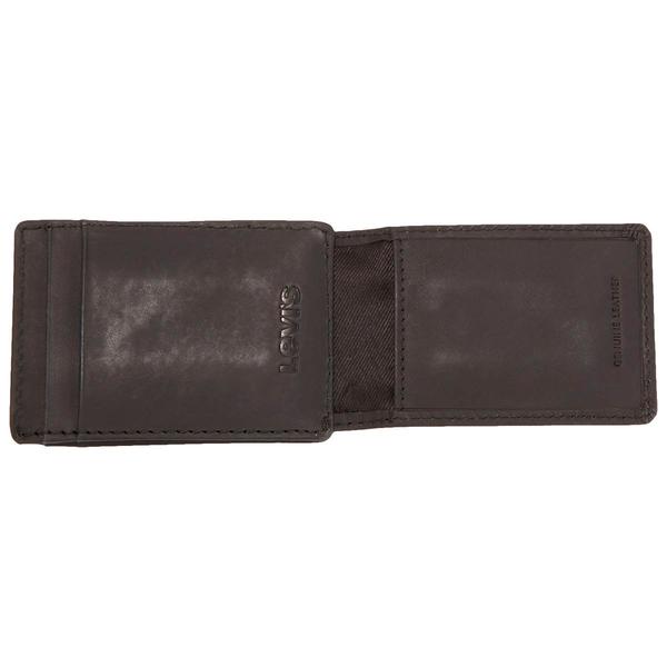 Mens Levi's(R) Marconi Wide Magnetic Front Pocket Wallet - Black alternate view