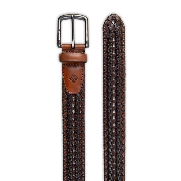 Mens Columbia 35mm Braided Belt - Brown