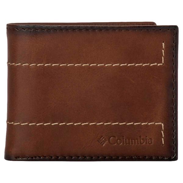 Mens Columbia Leather Extra Capacity Bifold Wallet