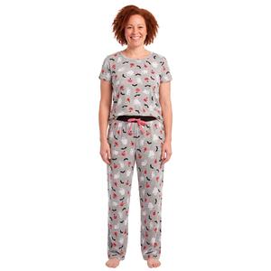 Plus Size Rene Rofe(R) Ghost Cats Bats & Pumpkins Pajama Set