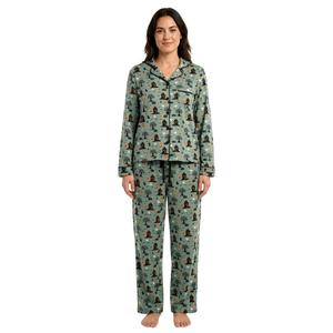 Womens Rene Rofe(R) Long Sleeve Haunted House Pajama Set