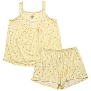 Womens Rene Rofe(R) Tossed Floral Lace Trim Shorty Pajamas Set alternate view