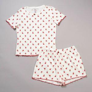 Plus Size Poppy & Clay Short Sleeve Mushroom Hearts Pajama Set