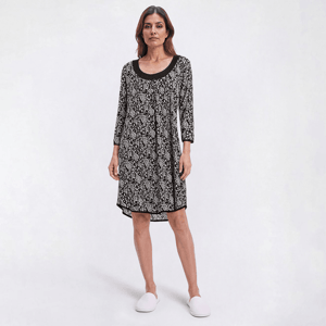 Womens Rene Rofe(R) 3/4 Sleeve Paisley Nightshirt
