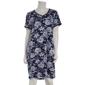 Womens Rene Rofe(R) Short Sleeve Ribbed Floral Nightshirt alternate view