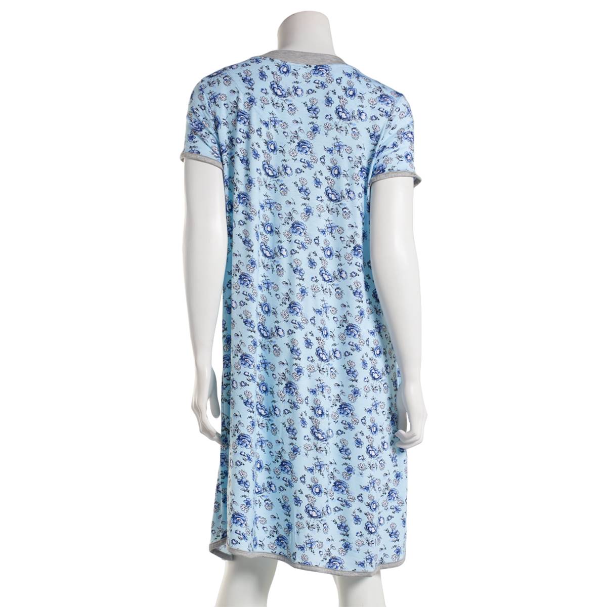 Womens Rene Rofe Short Sleeve Floral Nightshirt