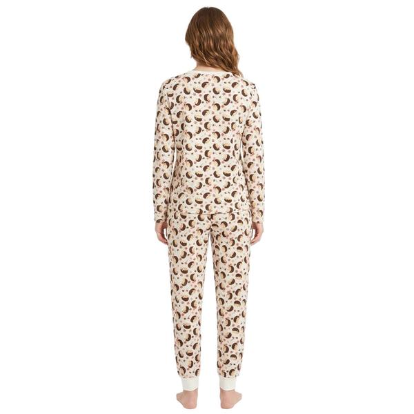 Juniors Pillow Talk Long Sleeve Porcupine Crew Neck Pajama Set alternate view